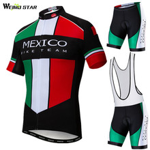 Weimostar méxico equipe de bicicleta ciclismo roupas 2021 pro conjunto camisa ciclismo dos homens mtb roupas da bicicleta uniforme ropa hombre 2024 - compre barato
