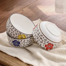 1pc Large Ceramic Rice Bowl Soup Bowl Plum Japanese Tableware Kitchen Tool 2024 - buy cheap