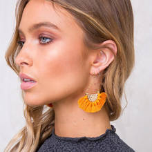 JUJIA 2019 Cotton Fringed Earrings Ethnic Jewelry Bohemia Tassels Dangle Drop Earrings Women Accessories Brincos 2024 - buy cheap