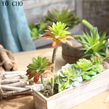 YO CHO 1PC 3 Colours Artificial Succulents Plants For Home Decoration Accessories DIY Fake Flowers Ornaments Party Decor 2024 - buy cheap