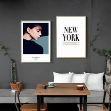 Poster moderno com citação, para moças, em tela preta, pintura, arte de parede, para sala de estar, quarto, lobo, decoração, moda 2024 - compre barato