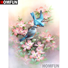 HOMFUN-pintura de diamante 5D DIY "pájaros y flores", cuadrados o redondos de imitación bordado de diamantes, estilo punto de cruz 5D, decoración del hogar, A14323 2024 - compra barato