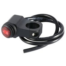 Preto universal 12v 16a motocicleta à prova dwaterproof água guiador farol luz de ponto de nevoeiro fora interruptor de alumínio-liga 2024 - compre barato