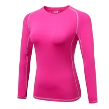 Женская быстросохнущая эластичная Облегающая рубашка с длинными рукавами для занятий спортом, велоспортом, фитнесом, Влагоотводящая быстросохнущая рубашка с длинными рукавами 2024 - купить недорого
