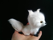 white simulation fox toy polyethylene&furs fox model funny gift about 15cmx10cmx11cm 2024 - buy cheap