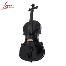 Tongle-violino preto para iniciantes, alta qualidade, conjunto completo, acessórios, frete grátis, para estudantes, violino 4/4 2024 - compre barato