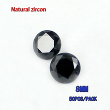 8mm Color zircon Super flash High imitation circular Pointed bottom Rhinestones DIY jewelry material Circular 50pcs/pack 2024 - buy cheap