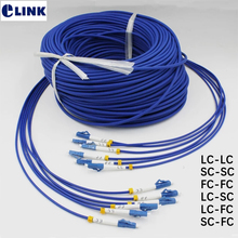 Cables de fibra blindada de 6 núcleos, 3mtr, SC, LC, FC, ST, UPC, APC, monomodo, 6 fibras, cable de puente de fibra óptica blindado, ELINK, ftth 2024 - compra barato
