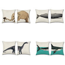 New Creative Animal Prints 45*45cm Cushion Cover Linen Throw Pillow Car Home Decoration Decorative Pillowcase 2024 - buy cheap