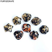 DIY handmade earrings accessories jewelry hair accessories material gold foil color geometry 20mm button clothing 8 pieces 2024 - buy cheap