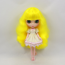 Кукла блайз с желтыми волосами, Обнаженная фабричная кукла, подходит для шарнирной куклы «сделай сам», шарнирная игрушка для девочек