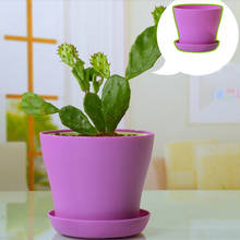 Colourful Mini Plastic Flower Pot Succulent Plant Flowerpot Home Office Decor fashion Display Home Decoration Classic Flower Pot 2024 - buy cheap