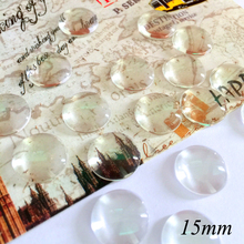 Zeroup cabochão de vidro transparente artesanal, acessórios de joias redondas com domo de 30x15mm 2024 - compre barato