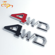 10x Car Tail Rear Side Metal 4x4 RC Car Sticker 3D Chrome Badge Car Emblem Badge Decal Auto Decor Styling 4WD Red for SUV Trunk 2024 - buy cheap