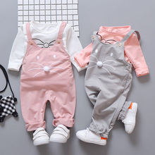 Spring newborn baby girls clothes sets fashion suit T-shirt + pants suit baby girls outside wear sports suit clothing sets 2024 - buy cheap