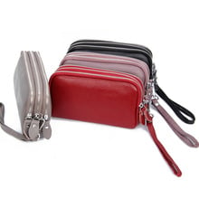 Genuine Leather Women Wallet Long Clutch Bag Casual Coin Purse Phone Pocket Large Capacity Card Holder Handbag Carteira Feminina 2024 - buy cheap