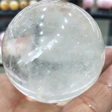 60mm meditação natural claro quartz crystal sphere cura reiki palma de cristal pedras e Minerais bola decoração da Casa do Ofício 2024 - compre barato