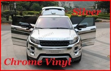 1 PC 59.84" X 11.81" Silver Chrome Vinyl Film Car Sticker 1.52Mx30CM Chrome vinyl Car Warp FREE SHIPPING 2024 - buy cheap