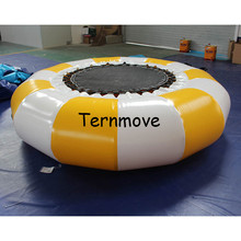 Plataforma Redonda Trampolim inflável cama pulando bouncer bouncer inflável brinquedos de água flutuante Ginástica de Trampolim de água 2024 - compre barato