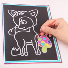 DIY Scraping Drawing Book Two Sides Use Coloring Graffiti Card Paper Kids Craft Painting Learning Scratch Book Drawing toys 2024 - buy cheap