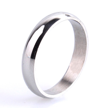 3mm silver color Smooth 316L Stainless Steel wedding rings for women men wholesale 2024 - buy cheap