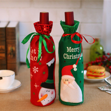 Санта-Клаус украшения подарочные пакеты Рождество Снеговик крышка винной бутылки Рождество ужин вечеринка украшения стола с Рождеством 2024 - купить недорого