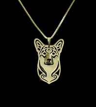 Collar de Corgi galés de aleación con dibujos animados, colgante de perro, color dorado y plateado, 1 Uds. 2024 - compra barato