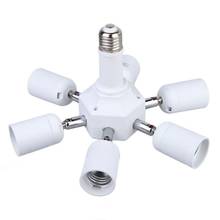 Hot Sale E27 to E27 Socket Splitter Adapter Lamp Bulbs Base Holder for Photo Softbox (Free Swing 6+1 port) 2024 - buy cheap