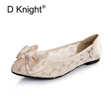 Women Ballerinas Fashion Bow Pointed Toe Slip-on Women Flats Ladies Casual Breathable Lace Ballet Flats Women Flat Wedding Shoes 2024 - buy cheap