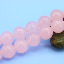 14mm Powder Chalcedony round shape loose beads DIY stone accessories suitable for making jewelry 15" 2024 - buy cheap