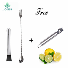 Stainless Steel Cocktail Muddler and Mixing Spoon Make Flavour Bursting +Lemon Zester Grater 2024 - buy cheap