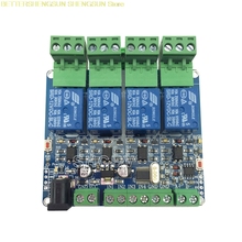 MODBUS-RTU módulo de relé de 4 vias stm8s103 mcu dois rs485 comunicação ttl 2024 - compre barato