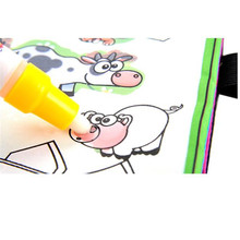 Детская книжка-раскраска с изображением животных, волшебная книга для рисования водой, книга-раскраска для рисования водой, книга для рисования, Doodle b # Прямая поставка 2024 - купить недорого