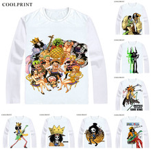 COOLPRINT ONE PIECE T-Shirts Long Sleeve Shirts Anime Manga Wan Pisu Straw Hat Pirates Humming Brook Soul King Burukku T-Shirts 2024 - buy cheap