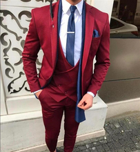 Nova Chegada de Um Botão Notch Lapela Do Noivo Smoking Padrinhos Homens Ternos de Casamento/Baile Melhor Homem Blazer (Paletó + calça + Colete + Gravata) a149 2024 - compre barato