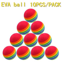 10PCSpcs/bag EVA Foam Golf Balls Hot new Yellow/Red/Blue Rainbow Sponge Indoor golf Practice ball Training Aid Golf accessories 2024 - buy cheap