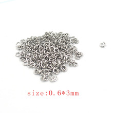 Fnixtar anéis de salto aberto aço inoxidável 0.6*3mm diy jóias achados componentes 1000 peças/lote 2024 - compre barato