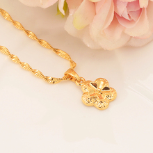 flower Necklacewith Pendant Women/Men Lovers's Jewelry Valentines Gift  Gold Color flower Romantic Fancy DIY charms Bijoux 2024 - buy cheap