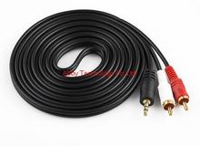 Длина кабеля 100 см, 3,5 мм, стерео штекер на 2 RCA аудио Y-кабеля 2024 - купить недорого