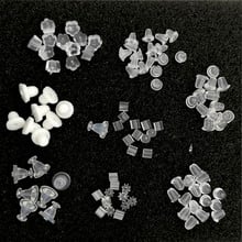 Encaixes traseiros de brinco de silicone, acessórios com encaixe para orelha de plástico ecológico para fazer joias, 1 pacote 2024 - compre barato