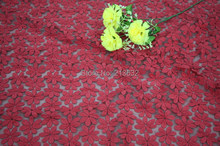 POp131-86 textile computer embroidery fabric processing color red multicolor Eugen gauze wholesale clothing embroidery tulle 2024 - buy cheap