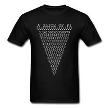 A Slice Of Pi T Shirts Geek Men T-shirt Pizza Style Tshirt Number Printed Groups Clothes 100% Cotton Tops Mens Black Tees XXL 2024 - buy cheap