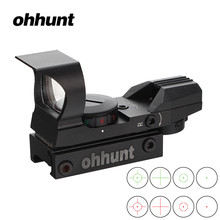 Ohhunt NEW Tactical Combat Red Green Dot Sight Scope 4 Reticle Rifle Scope w/ Sunshade for Hunting Free Shipping 2024 - buy cheap