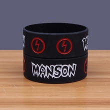 Pulseiras e braceletes de silicone marilgrande, sh281, arte rock, metal pesado, música, 1 peça 2024 - compre barato