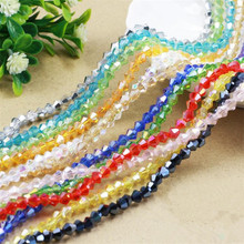 MHS.SUN Loose 6MM 100PCS Various Shiny AB Color Faceted Bicone Glass Crystal Beads DIY Hand Craft For Garment Jewelry Accessory 2024 - buy cheap