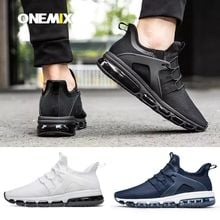 Onemix, tênis de corrida masculino, esportivo, leve, com amortecedor de ar, calçados de corrida, preto, de estrada, tênis para ar livre, esportivo, caminhada 2024 - compre barato