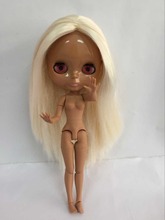Кукла блайз с шарнирным телом 89F, модная Кукла с заводской черной кожей, подходит для шарнирной куклы «сделай сам»