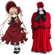 Cosplay de Anime Rozen Maiden, Shin ku / Reiner Rubin cos, disfraz de sirvienta Lolita para fiesta de Halloween, vestido, chal, pantalones, tocado y bustle 2024 - compra barato