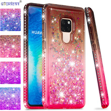 Brilho Caso Huawei Companheiro 20 Mate20 HMA-L29 HMA-L09 Areia Movediça Líquido À Prova de Choque Tampa Traseira Casos Adesivos HMA L29 L09 Telefone Funda 2024 - compre barato