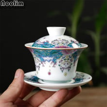 Jingdezhen Enamel Color Gaiwan Ceramic Kung Fu Water Mug Creative Office Teacup Porcelain Chinese Tea Sets Drinkware 2024 - buy cheap